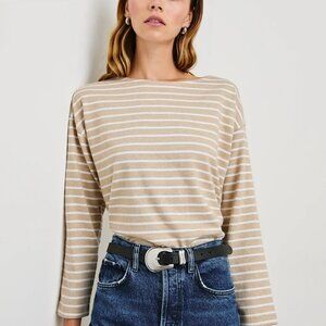 Rails Macy Top - Heather Beige Stripe
